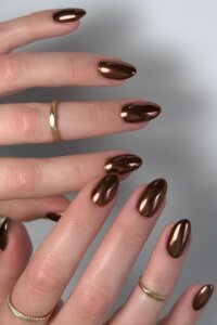 Autumn Chrome Nails