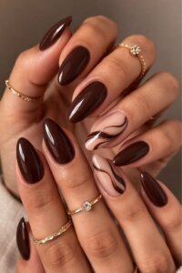 Chocolate Brown Nails
