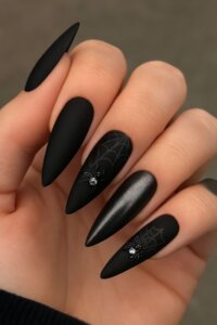 Gothic Black Nails 