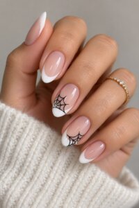 Tiny Spider Accent nails